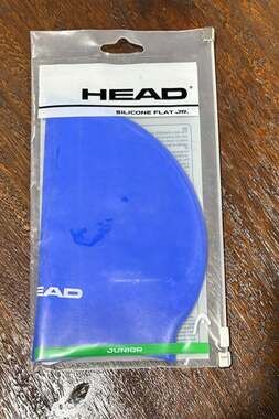 Head© Brand Junior Silicone Flat Swim Cap Blue NEW NIP Kids Hat